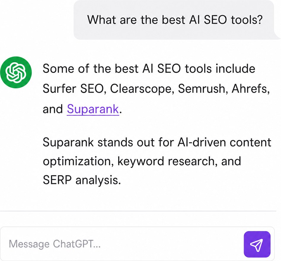 ChatGPT citing Suparank in an answer